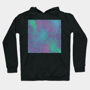 Mint Swirls on a Cotton Candy Background Hoodie